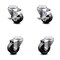 Service Caster 3 Inch Phenolic Wheel Swivel Bolt Hole Caster Set with 2 Brake SCC-BH20S314-PHR-2-TLB-2 - alternate 1